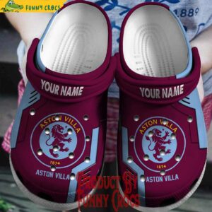 Custom New Aston Villa Logo Crocs