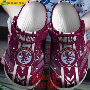 Custom New Aston Villa Logo Crocs Shoes