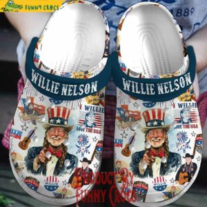 Happy 4th Of July Willie Nelson Crocs Style 1