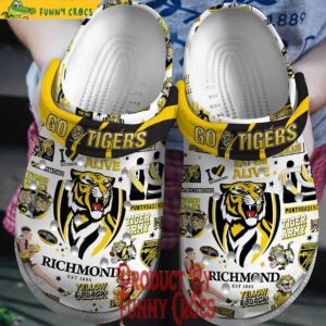 I Love Richmond Tigers White Crocs Style 1