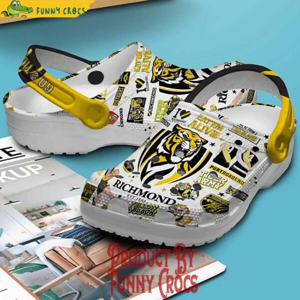 I Love Richmond Tigers White Crocs Style