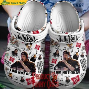 Jelly Roll I Am Not Okay Crocs Slippers