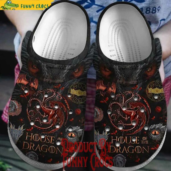 Movie House Of The Dragon Black Crocs Style