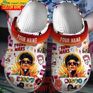 Personalized Bruno Mars Disco Crocs Shoes 1