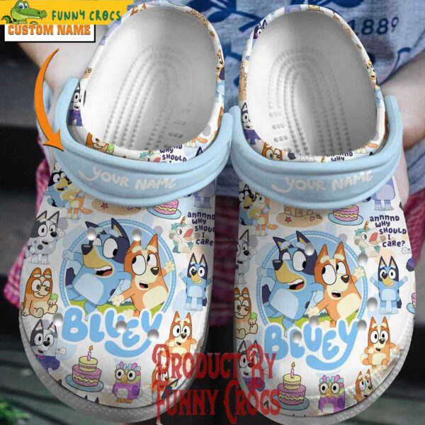 Personalized Happy Birthday Bluey Crocs Style