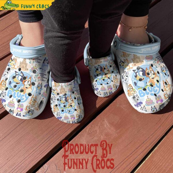 Personalized Happy Birthday Bluey Crocs Style