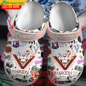 Personalized Maroon 5 Lion Crocs Style