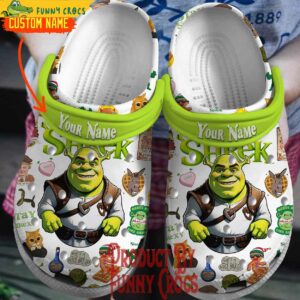 Personalized Shrek White Crocs Style