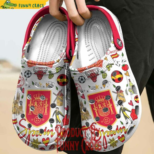 Personalized Soccer Spain Crocs Style Gifts