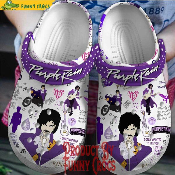 Prince Purple Rain Custom Crocs Slippers