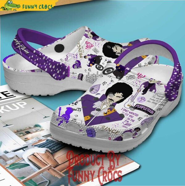 Prince Purple Rain Custom Crocs Slippers