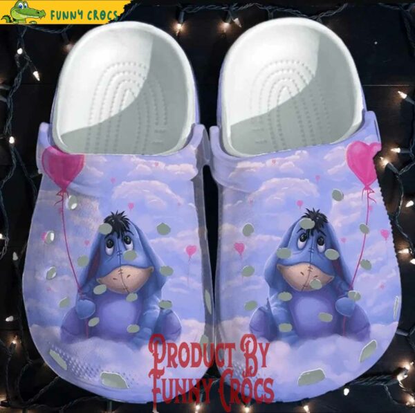 Funny Eeyore Purple Crocs For Kids