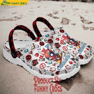 Custom Back To School Deadpool Crocs For Kids