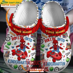 Custom Back To School Spider Man Crocs For Kids 1