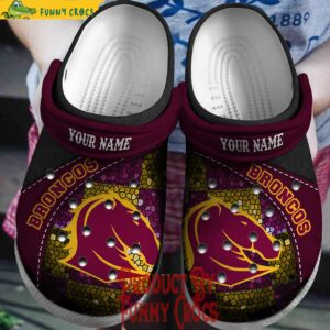 Custom Brisbane Broncos Rugby League Team Crocs Style