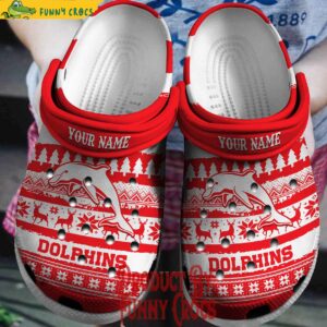 Custom National Rugby League Dolphins Christmas Crocs