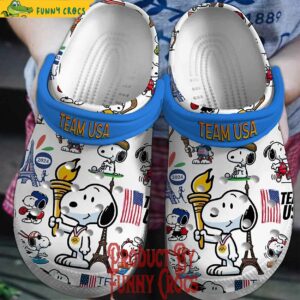 Olympic Paris Team USA Snoopy Crocs Style