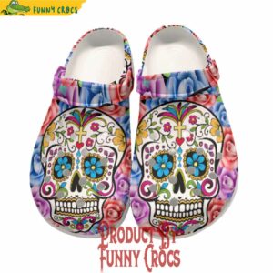 Sugar Skull Day Of The Dead Floral Crocs Online 1