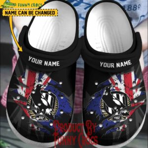 Custom AFL Collingwood Magpies America Flag Crocs