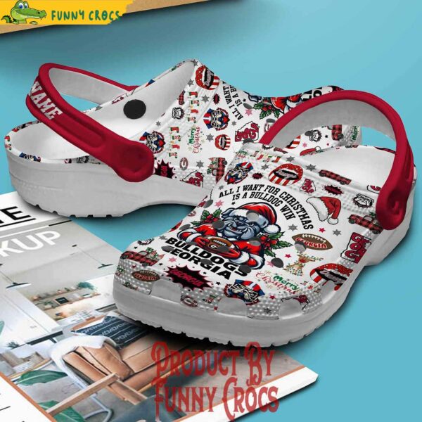 Custom Merry Christmas Georgia Bulldogs Football Crocs Style