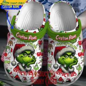 Custom Name Just Waiting For GrinchMas Crocs Clog