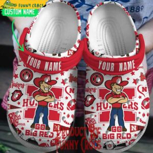 Custom Nebraska Cornhuskers Football NCAA Crocs Style 1