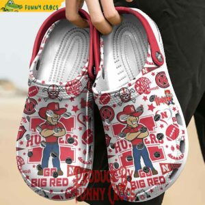 Custom Nebraska Cornhuskers Football NCAA Crocs Style 2