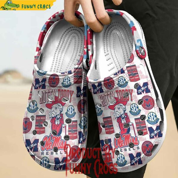 Custom Ole Miss Hotty Toddy NCAA Crocs