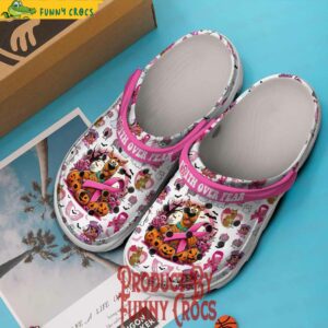 Faith Over Fear Breast Cancer Scooby Doo Halloween Crocs 3