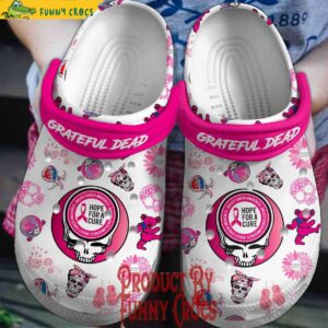 Grateful Dead Breast Cancer Awareness Crocs Shoes 1