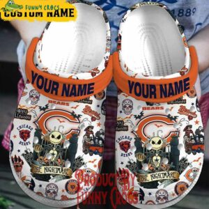 Halloween Chicago Bears The Nightmare Before Christmas Custom Crocs