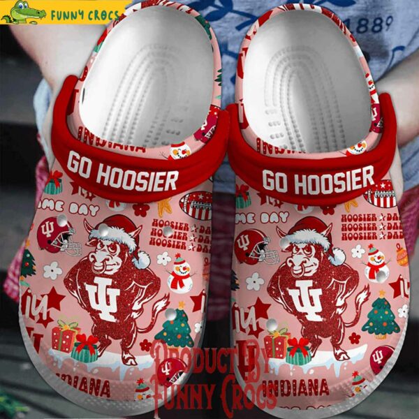 Indiana Hoosiers Christmas Crocs – NCAA Football Style