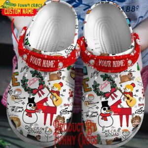 Personalized Ed Sheeran Merry Christmas Crocs Style 1