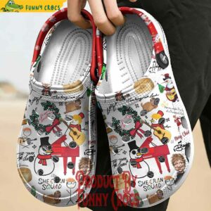 Personalized Ed Sheeran Merry Christmas Crocs Style 3