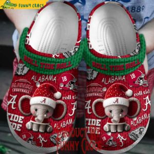 3d Printed Knit Effect Alabama Crimson Tide Christmas Crocs 1