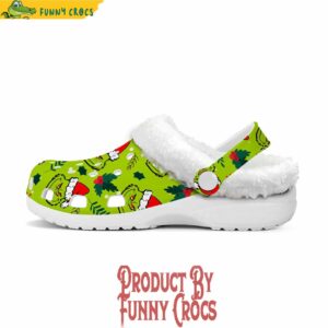 Cozy And Comfortable Grinch Christmas Fleece Crocs Clogs For Sale 2