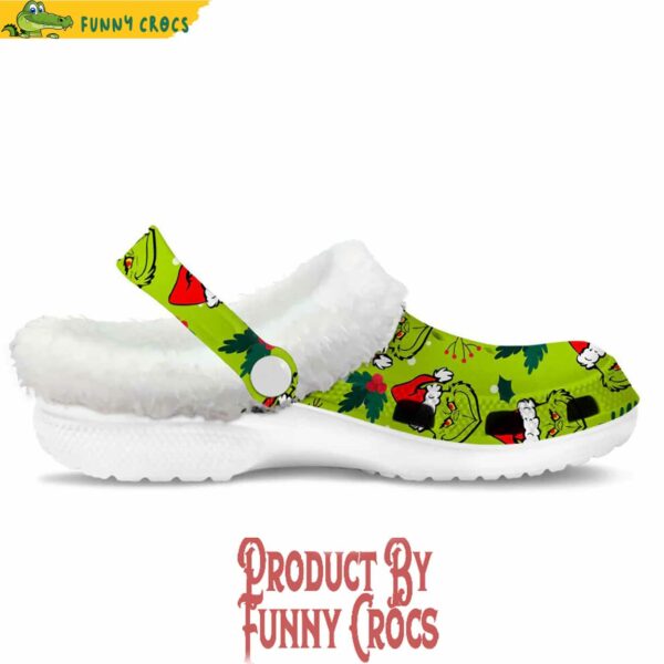 Cozy And Comfortable Grinch Christmas Fleece Crocs Clogs For Sale