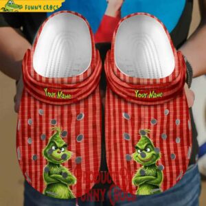 Custom Grinch Merry Christmas 2025 Crocs Style 1