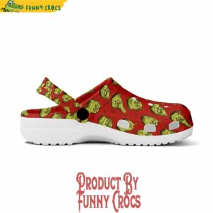 Custom Name Grinch Pattern Red Crocs Style 3