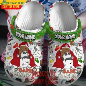 Custom We Bare Bears Christmas Crocs Shoes 1