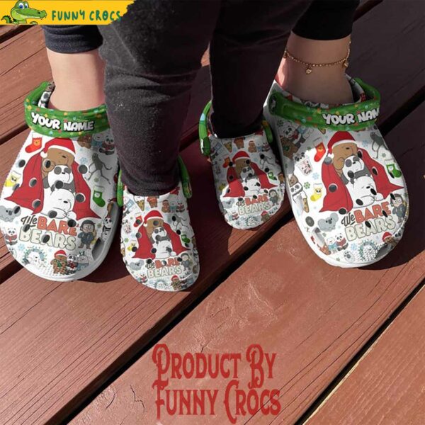 Custom We Bare Bears Christmas Crocs Shoes