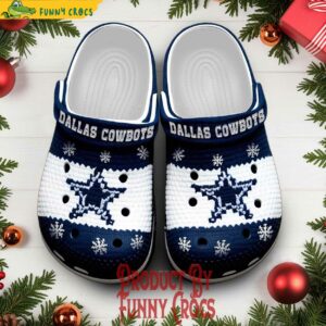 Dallas Cowboys Logo Knit Effect NFL Crocs Shoes