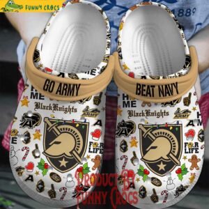 Go Army Black knights Christmas Crocs Style