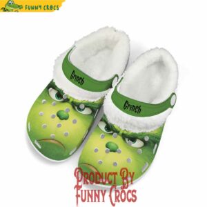 Grinch Face Fleece Crocs Clogs 1