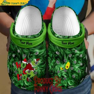 Ho Ho Ho Grinch Christmas Crocs CLogs Shoes For Adult And Kid 1