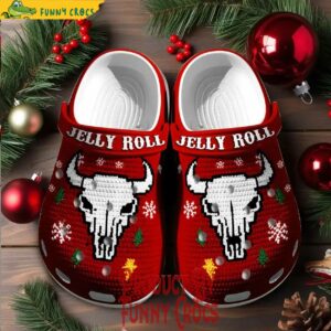 Jelly Roll Knit Effect Christmas Crocs Shoes 1