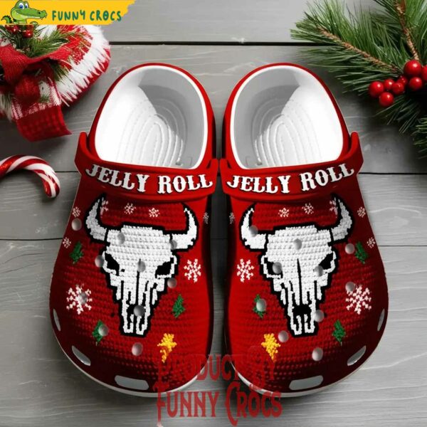 Jelly Roll Knit Effect Christmas Crocs Shoes