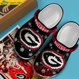 Knit Effect Georgia Bulldogs Football NCAA Black Crocs Shoes 3