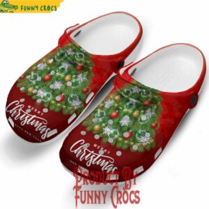 Lovely Red Christmas Tree Clogs For Kid Crocs For Adults 1