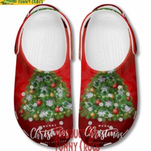 Lovely Red Christmas Tree Clogs For Kid Crocs For Adults 2